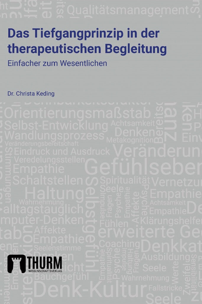 Buchcover, Tiefgang in der therapeutischen Begleitung, Christa Keding