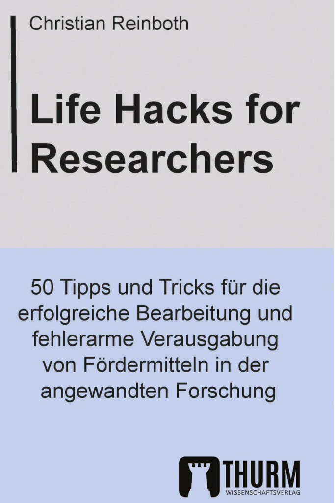 Buchcover, Life Hacke for Researcher, Christian Reinboth